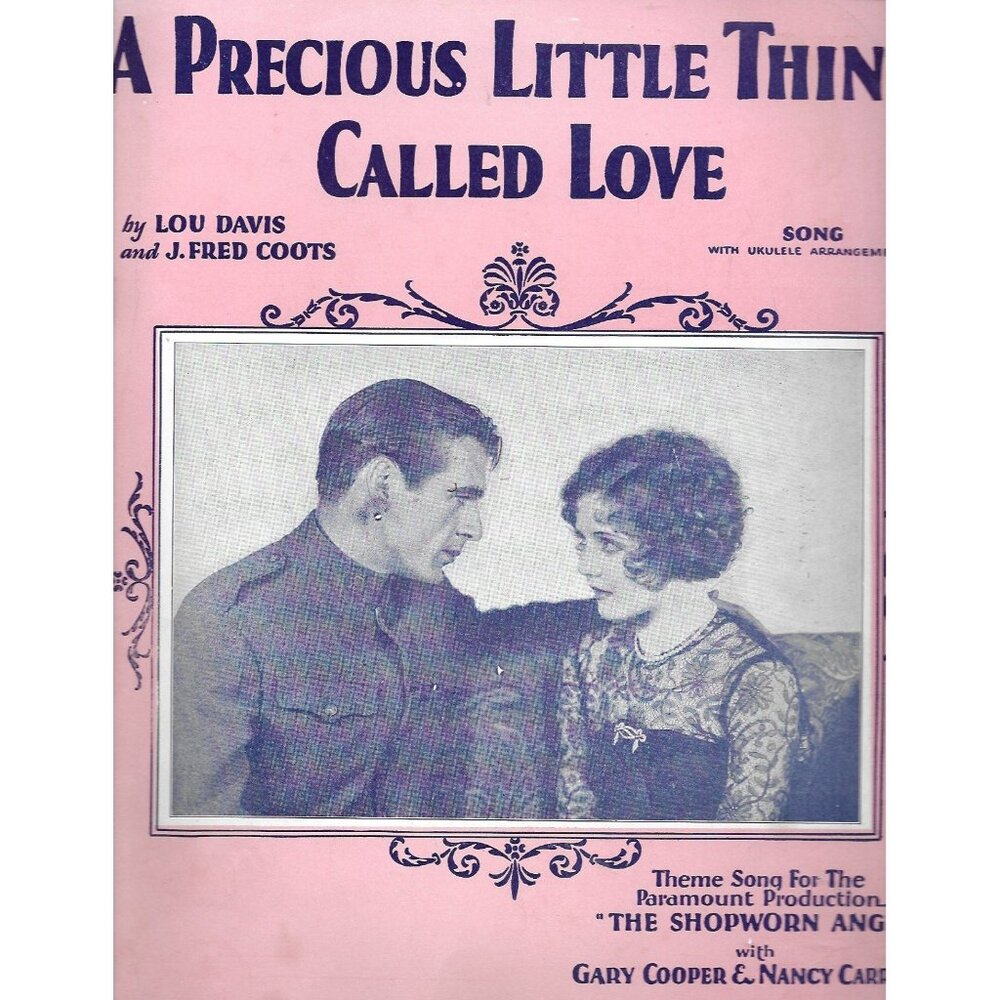 1928 Precious Little Thing Called Love Sheet Music Gary Cooper Movie Cover